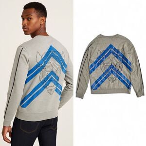 Scotch & Soda Alpine Bison Crew Neck Sweatshirt Sz L Streetwear Art Fleece Lined